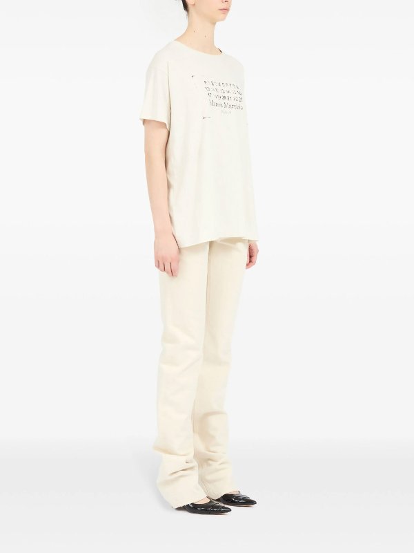 The Best Shops Maison Margiela: t-shirts - Logo-Print Cotton T-Shirt