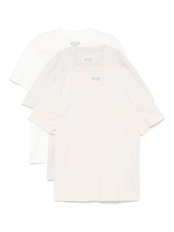 Maison Margiela: t-shirts - Cotton T-Shirt (Pack Of Three)