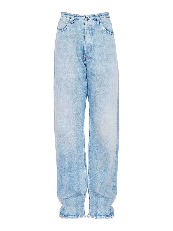 Maison Margiela: Jeans à jambe droite - Jean Droit - Bleu