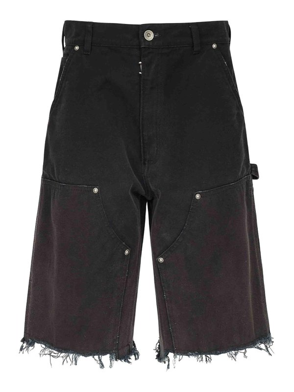 Maison Margiela: トラウザーショーツ - ショートパンツ - 黒