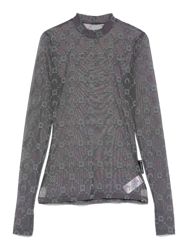 MARINE SERRE: Camisetas - Camiseta - Gris