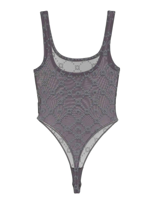 MARINE SERRE: Tops & Tank tops - Moonogram Bodysuit