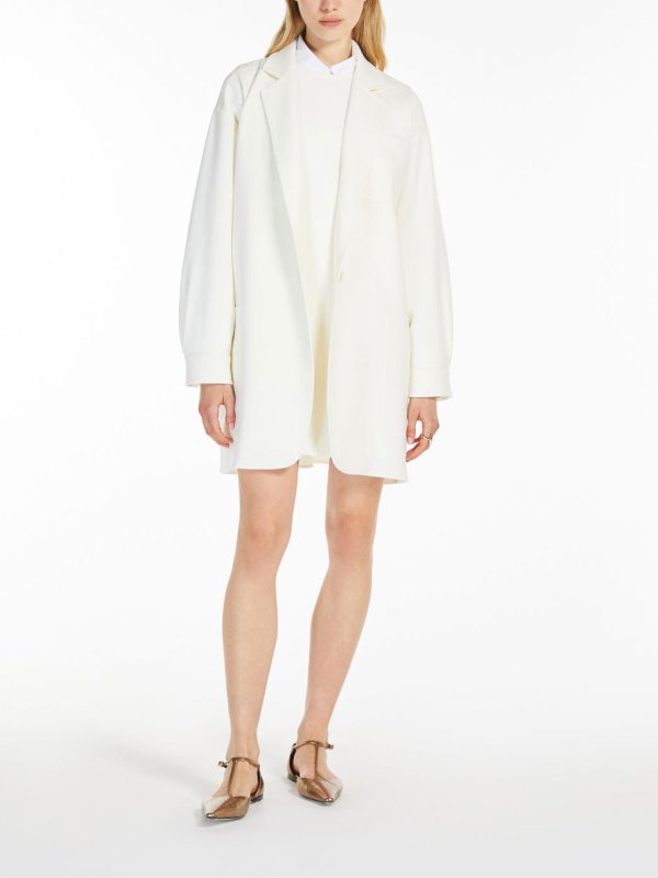 Max Mara: casual jackets online - Orlaya Oversize Stretch-Wool Canvas Jacket