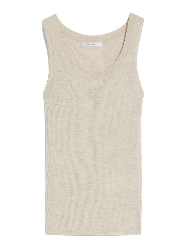 Max Mara: Tops & Tank tops - Eliadi Ribbed Wool Top