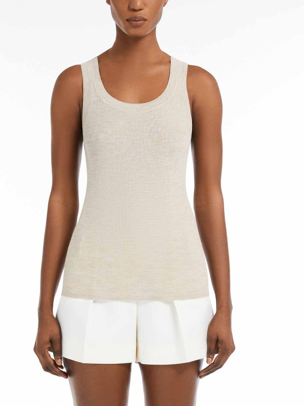 The Best Shops Max Mara: Tops & Tank tops - Eliadi Ribbed Wool Top