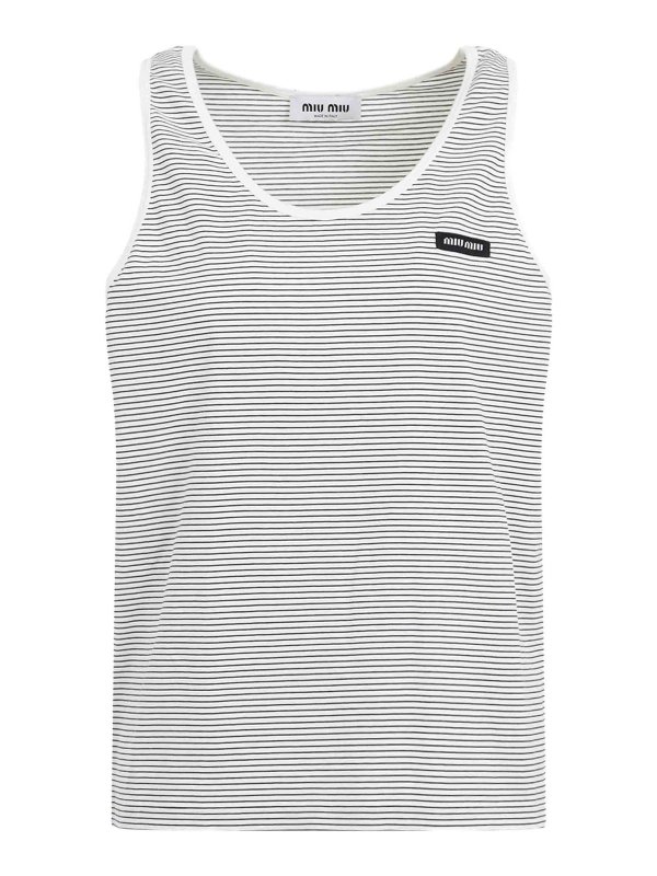 MIU MIU: Tops & Tank tops - Striped Tank Top