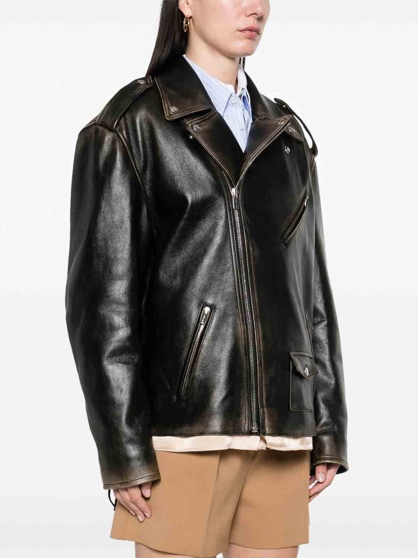 The Best Shops MIU MIU: leather jacket - Leather Jacket