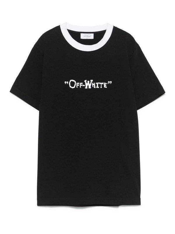 OFF-WHITE: Tシャツ - Tシャツ - 黒