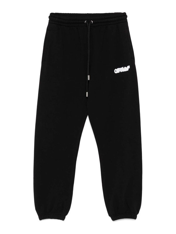 OFF-WHITE: tracksuit bottoms - Spray Arrow Track Pants