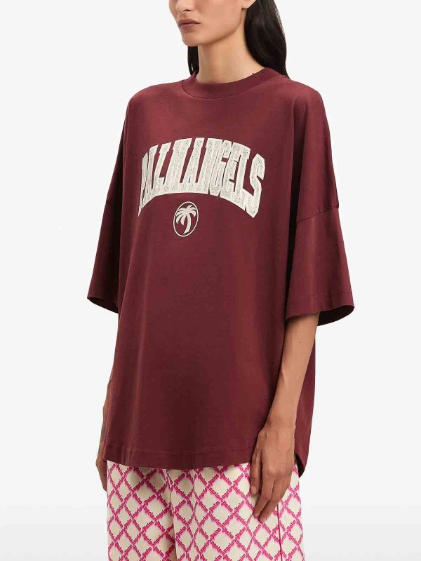 Camiseta - Rojo Oscuro shop online: Palm Angels