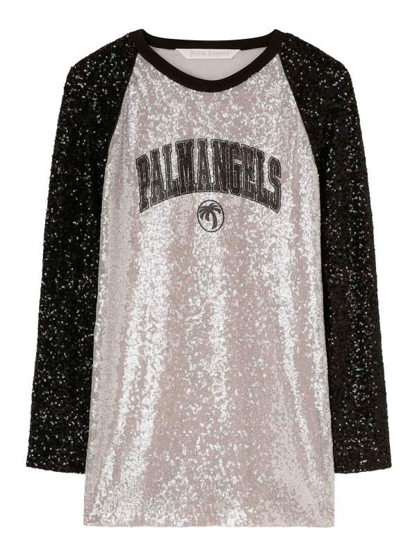 Palm Angels: short dresses - College Palm Sequin Mini Dress