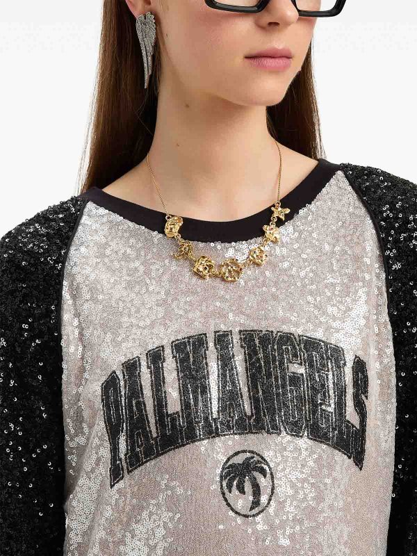 The Best Shops Palm Angels: College Palm Sequin Mini Dress