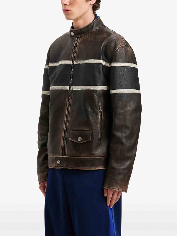 Crystal Pin-Up Byker Jacket shop online: Palm Angels