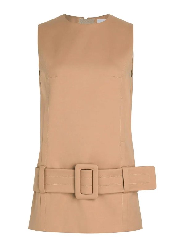 PATOU: ショートドレス - ショートドレス - ベージュ