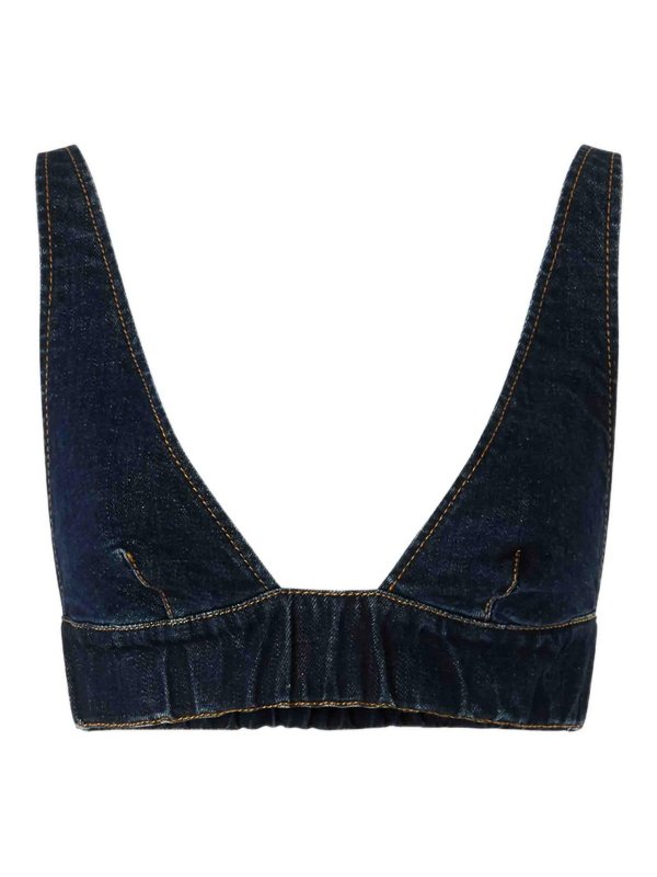 Pinko: Tops & Tank tops - Bamako Denim Crop Top