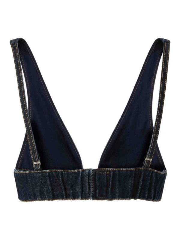 Pinko: Tops & Tank tops online - Bamako Denim Crop Top