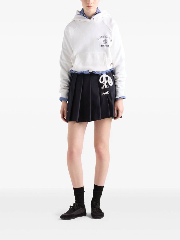 PRADA: Sweatshirts & Sweaters online - Old Logo-Print Hoodie