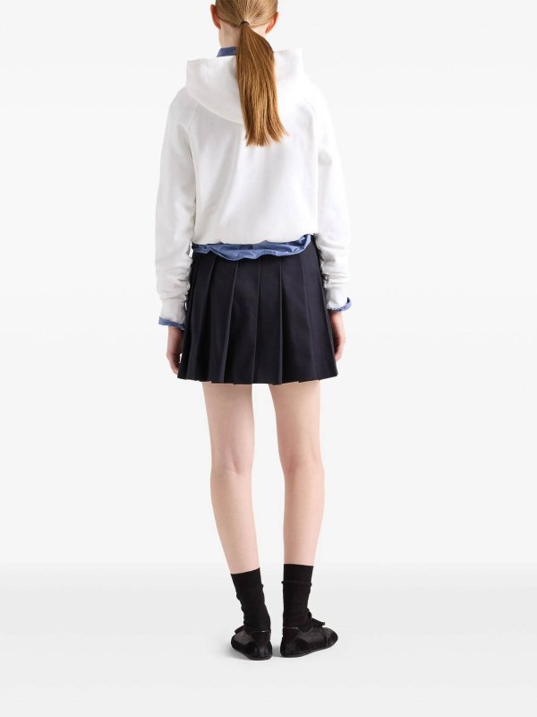 The Best Shops PRADA: Sweatshirts & Sweaters - Old Logo-Print Hoodie