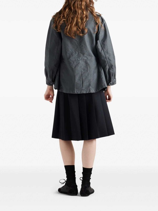 The Best Shops PRADA: Knee length skirts & Midi - Belted Pleated Skirt