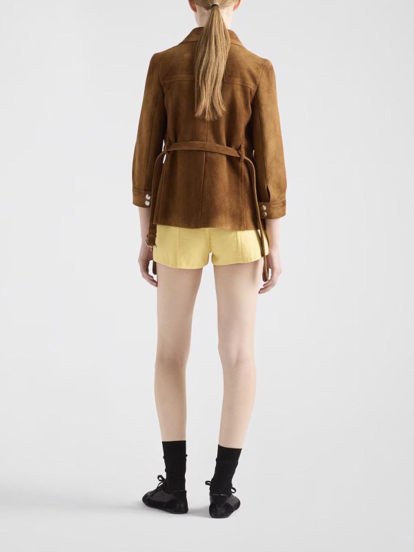 The Best Shops PRADA: Trousers Shorts - Double Cotton Shorts