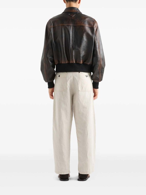 The Best Shops PRADA: casual trousers - Chambray Pants