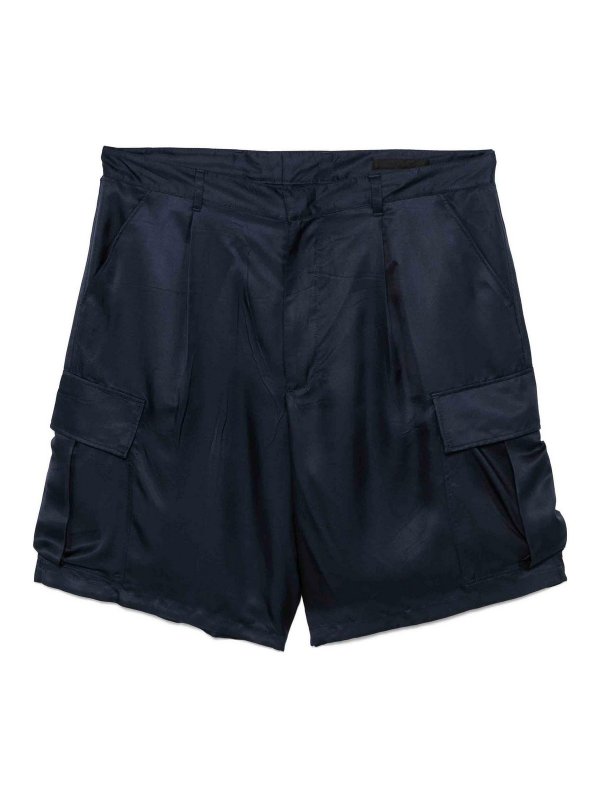 PRADA: Trousers Shorts - Silk Cargo Shorts