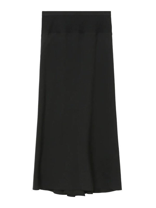 RICK OWENS: ニーレングススカート＆ミディ丈 - 膝丈/ミディスカート - 黒