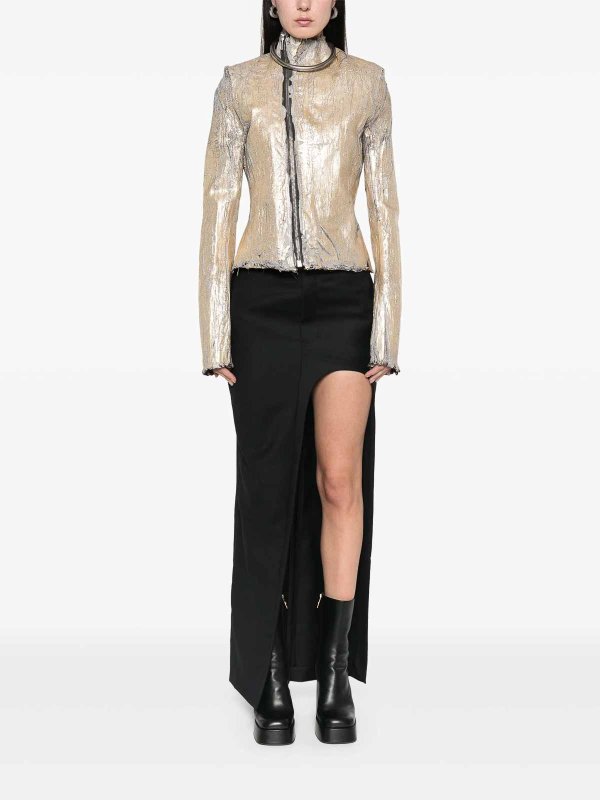 RICK OWENS: casual jackets online - Gary Cracked-Effect Jacket