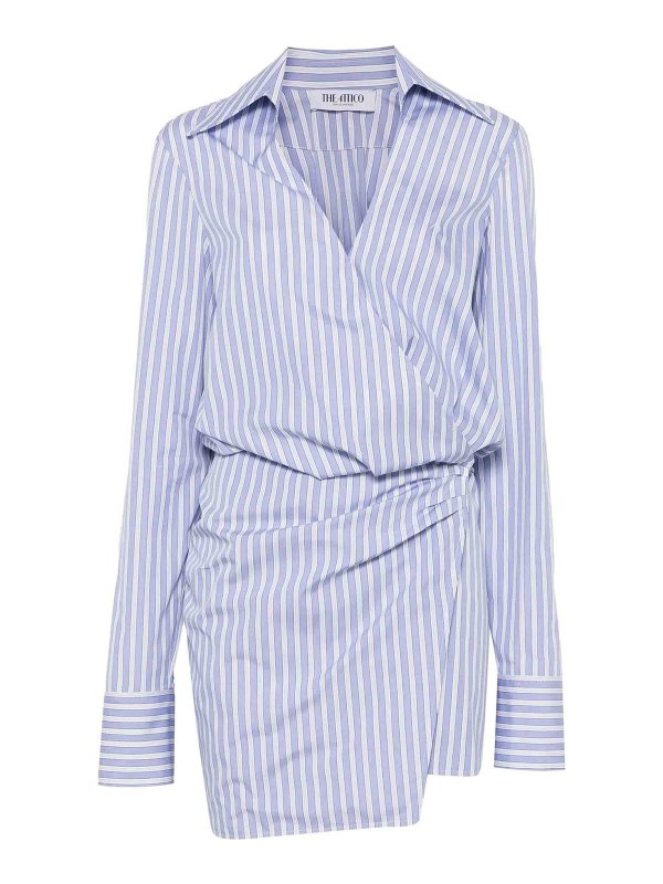 The Attico: short dresses - Striped Mini Dress