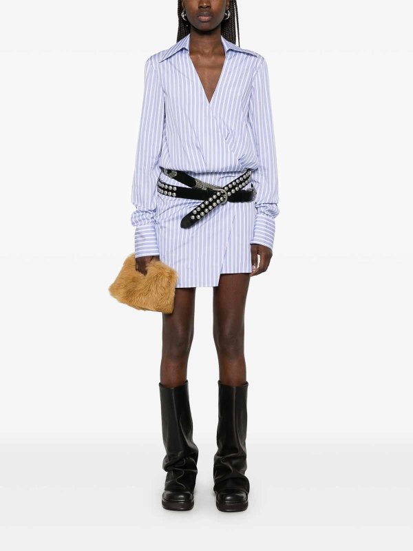 The Attico: short dresses online - Striped Mini Dress