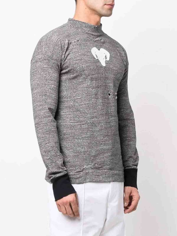 The Best Shops Maison Margiela: Turtlenecks & Polo necks - Distressed High-Neck Jumper