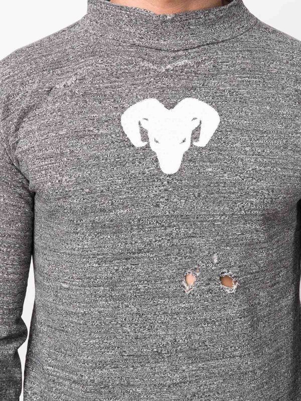 Maison Margiela buy online Distressed High-Neck Jumper