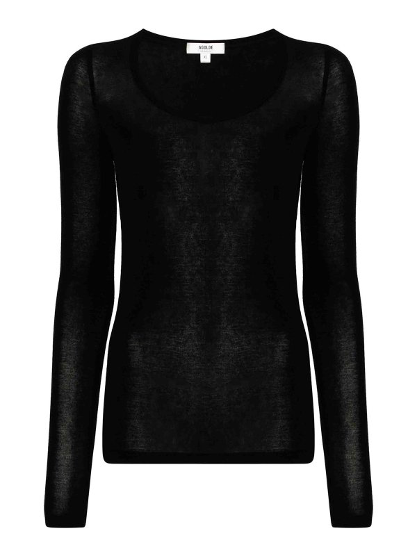 AGOLDE: Tops y camisetas sin mangas - Top - Negro