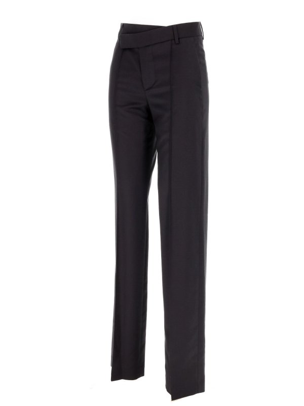 ANN DEMEULEMEESTER: casual trousers online - Trousers With Asymmetric Waistba