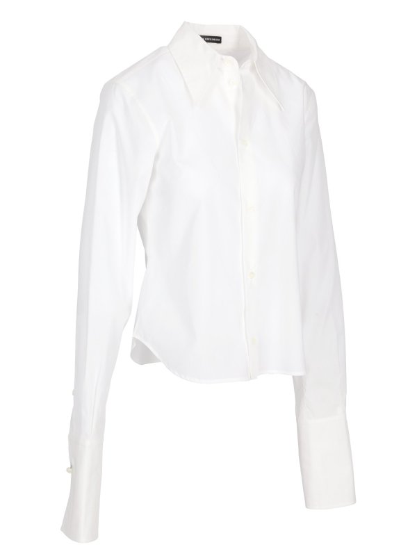 The Best Shops ANN DEMEULEMEESTER: shirts - Kareena Fitted Shirt With Cufflinks Popeline