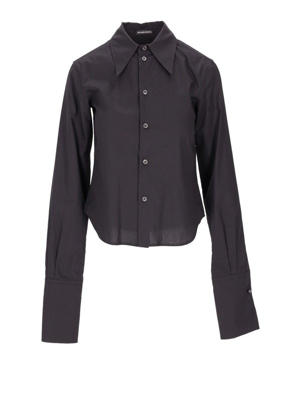ANN DEMEULEMEESTER: シャツ - シャツ - 黒