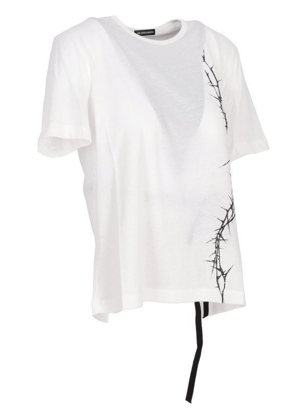 The Best Shops ANN DEMEULEMEESTER: t-shirts - Fanie Standard Fit T-Shirt  Print Brushed