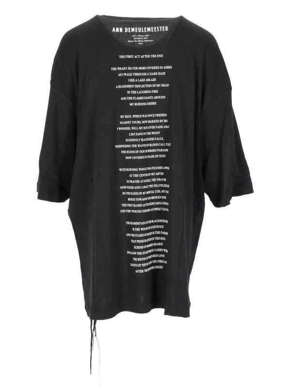 Camiseta - Fw24 Poem shop online: ANN DEMEULEMEESTER