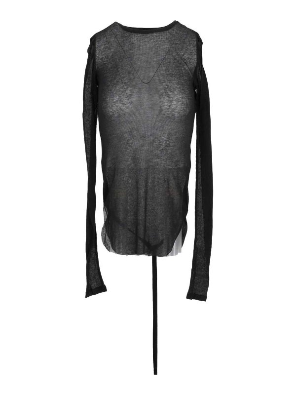 ANN DEMEULEMEESTER: Tops y camisetas sin mangas - Top - Negro