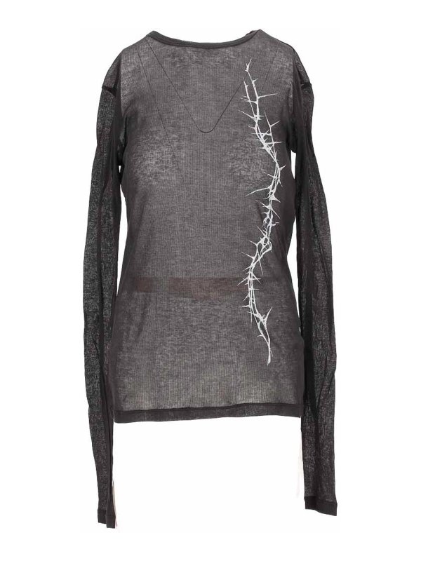 ANN DEMEULEMEESTER: Tシャツ - Tシャツ - Thorns