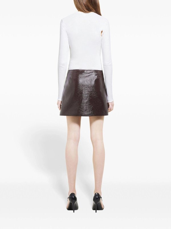 ミニスカート - ブラウン shop online: Courreges