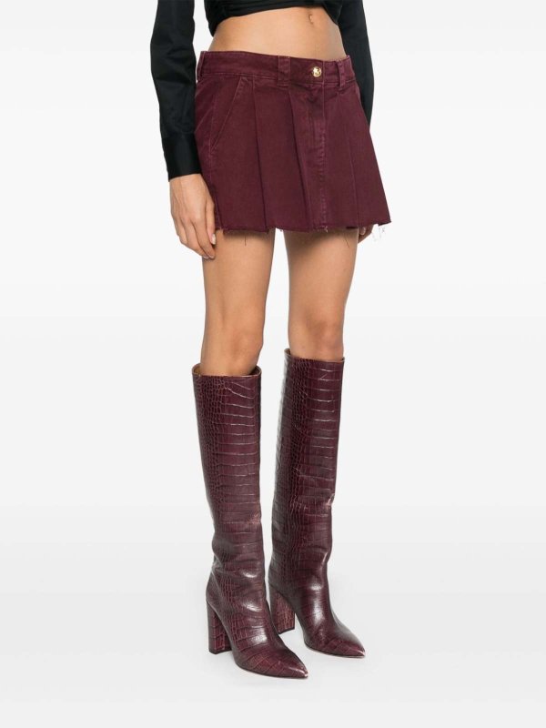 The Best Shops ELISABETTA FRANCHI: minigonne - Mini gonna in denim pieghevole