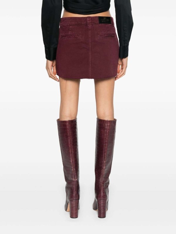 Mini gonna in denim pieghevole shop online: ELISABETTA FRANCHI