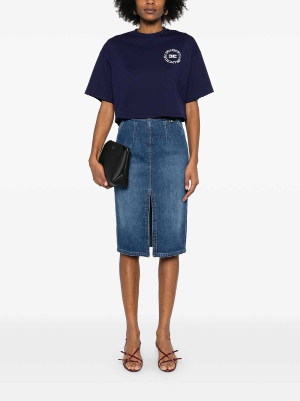 ELISABETTA FRANCHI: T-shirts online - T-Shirt - Dunkelblau