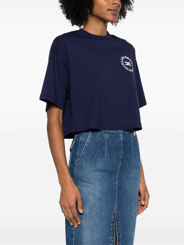The Best Shops ELISABETTA FRANCHI: T-shirts - T-Shirt - Dunkelblau