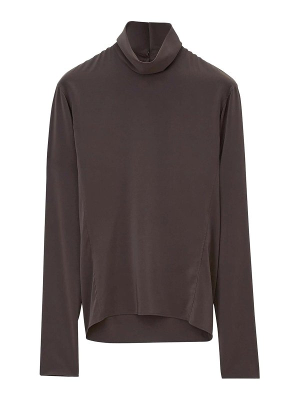 LEMAIRE: Tops y camisetas sin mangas - Top - Marrón