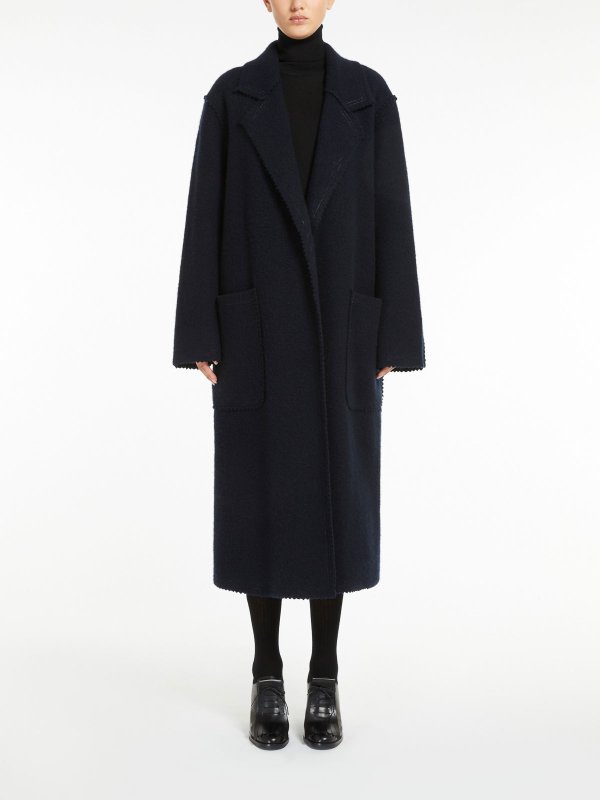 The Best Shops Max Mara: short coats - Jene Wool And Cashmere Knit Coat
