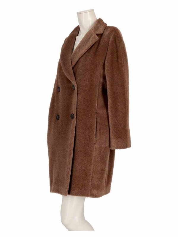 Max Mara: short coats online - Roseto Midi Alpaca And Wool Coat