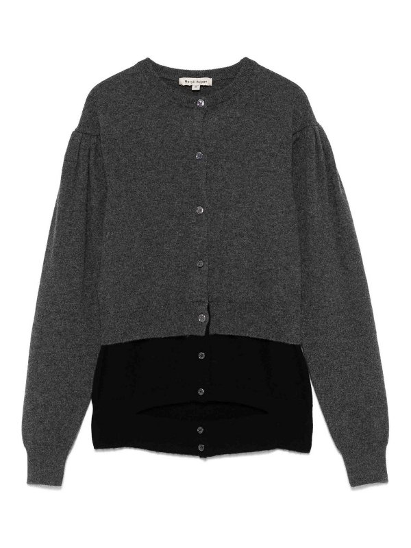 MERYLL ROGGE: cardigans - Cashmere Puff Sleeve Cardigan