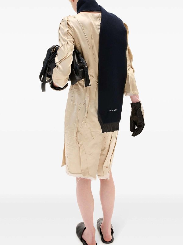 The Best Shops MIU MIU: knee length dresses - Crpe Satin Silk Dress